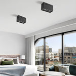 Modern Rectangular LED Surface Mounted Spotlights, Adjustable 2-Light Ceiling Fixture