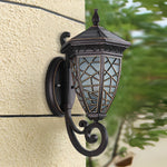 Retro Pattern Solar Powered Wall Lamp Ha080219