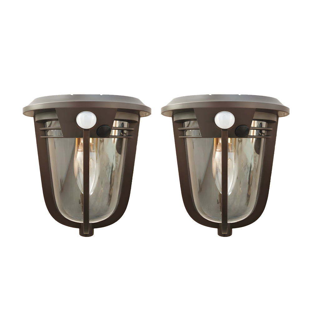 2 Pack Motion Sensor Solar Wall Light