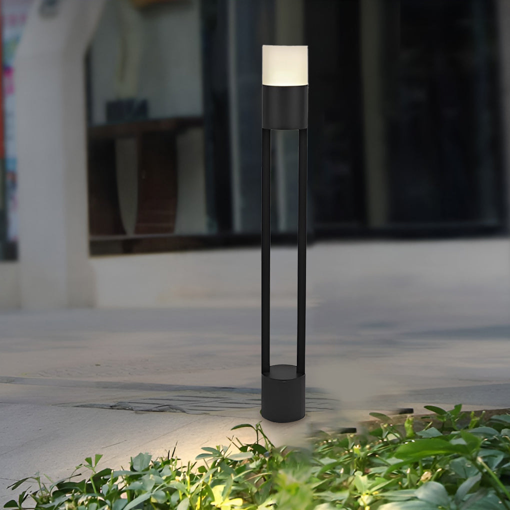 Round Minimalist Outdoor Post Lights Waterproof Led Pole Light Outdoor Lights