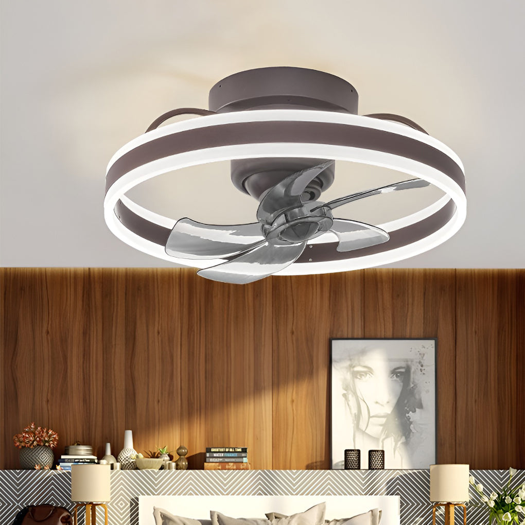 Round Stepless Dimming Modern Ceiling Fan Li001946