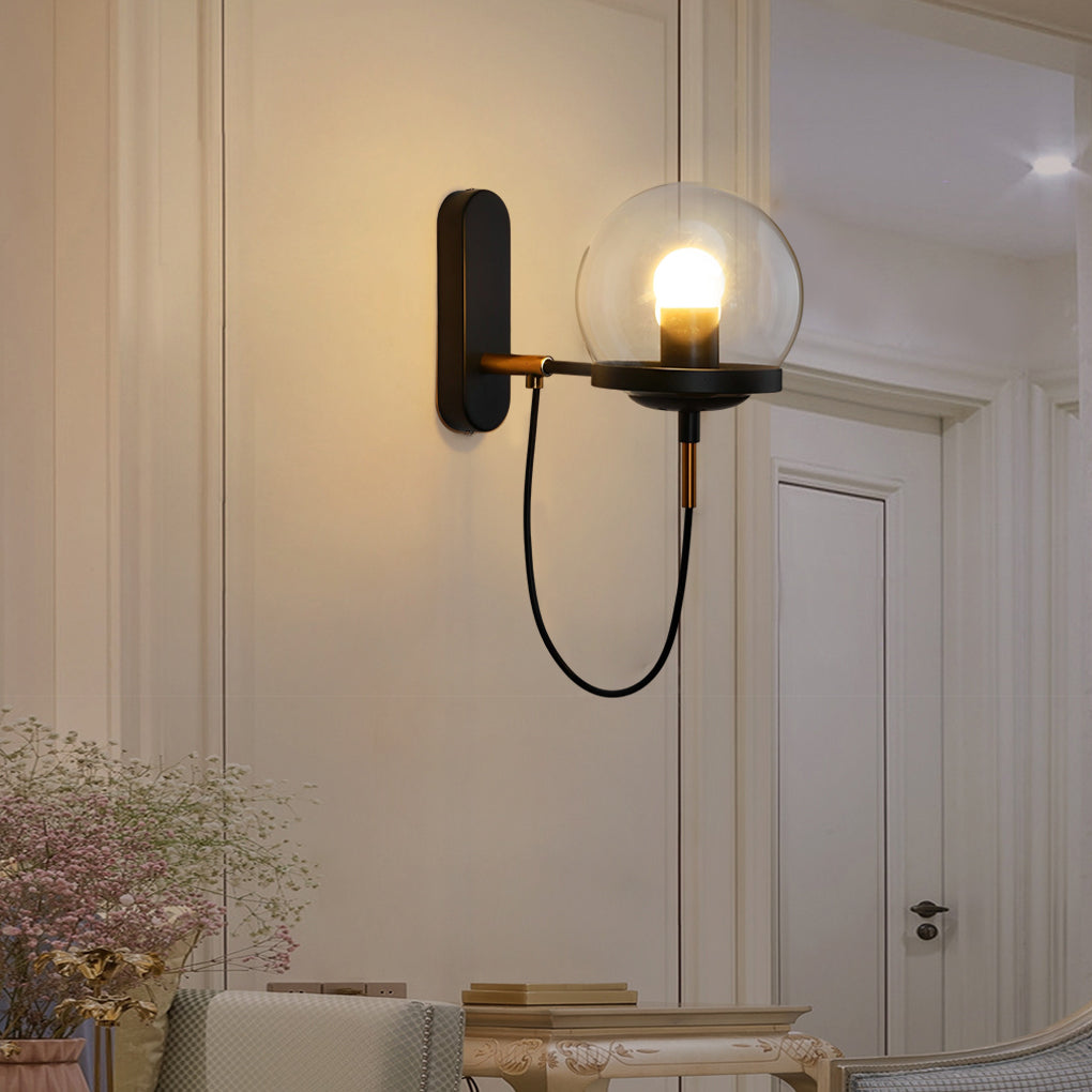 Antique Circular Ball Wall Sconce Ha078252