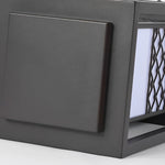Retro Black Solar LED Pathway Lantern for Garden and Courtyard