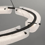 26 34 42 Wide Led Frosted Water Glass Ring Chandelier
