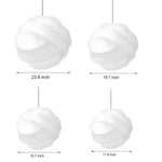 Simple Iron Silk Fabric Ball Wabi Sabi Creative Japanese Style Chandeliers