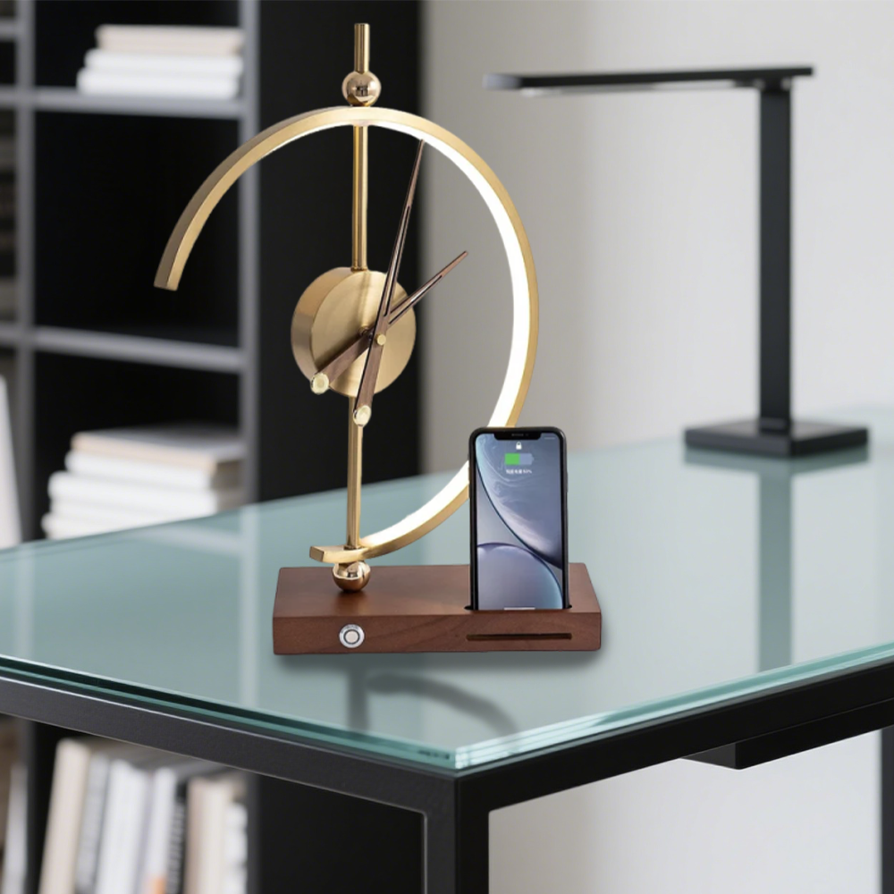 Chic Luxury Lamp Clock
