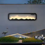 Rectangular Mountain Scenery Utdoor Wall Lamp Li002411