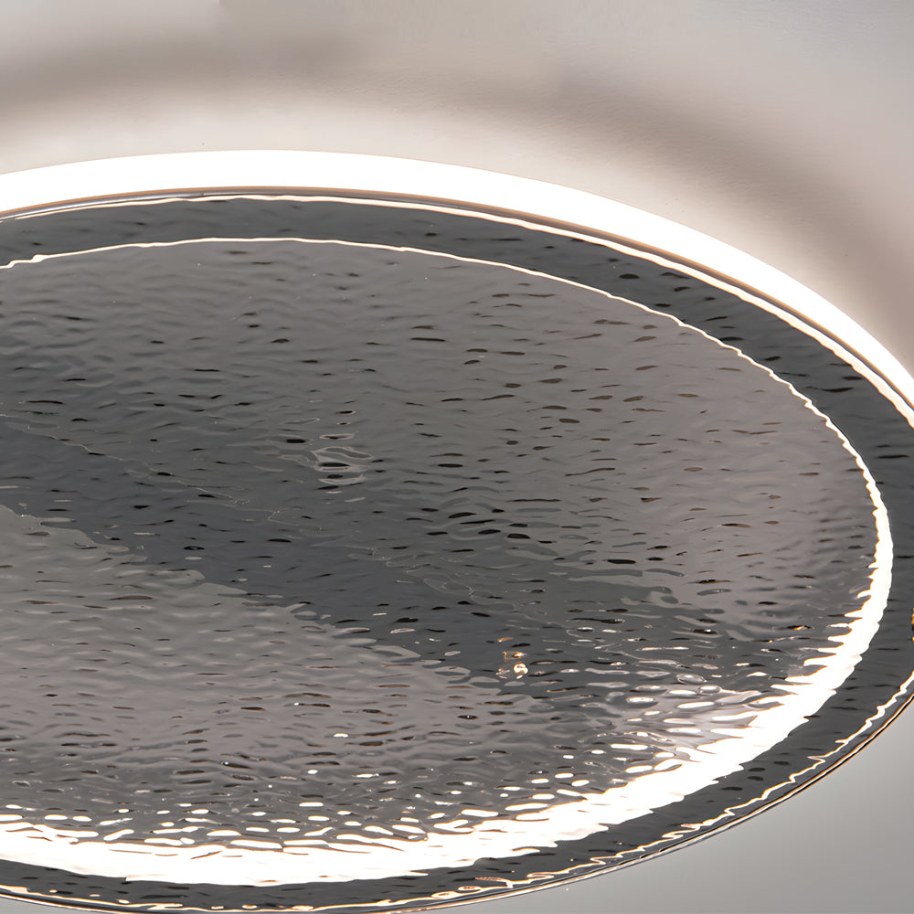 Black Glass Led Flush Mount Ceiling Light