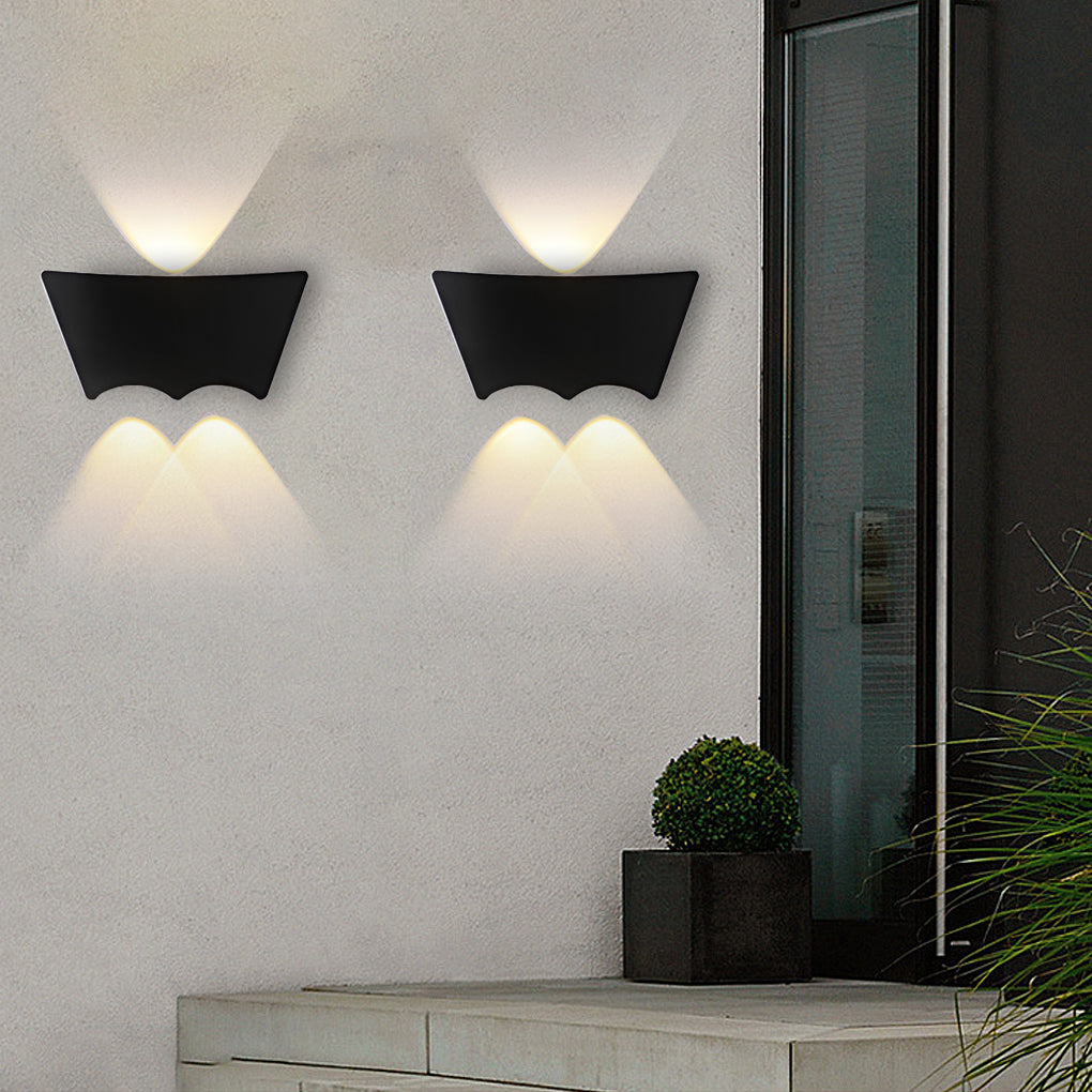 Led Up And Down Lights Waterproof Black Modern Wall Washer Light