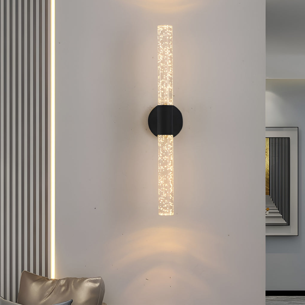 Cylinder LED Wall Sconce in Iron and Acrylic for Modern Interiors