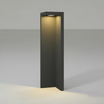 Modern Outdoor Path Light with Half-Cut Rectangular Design in Gray, LED 4.5W, IP54 Waterproof
