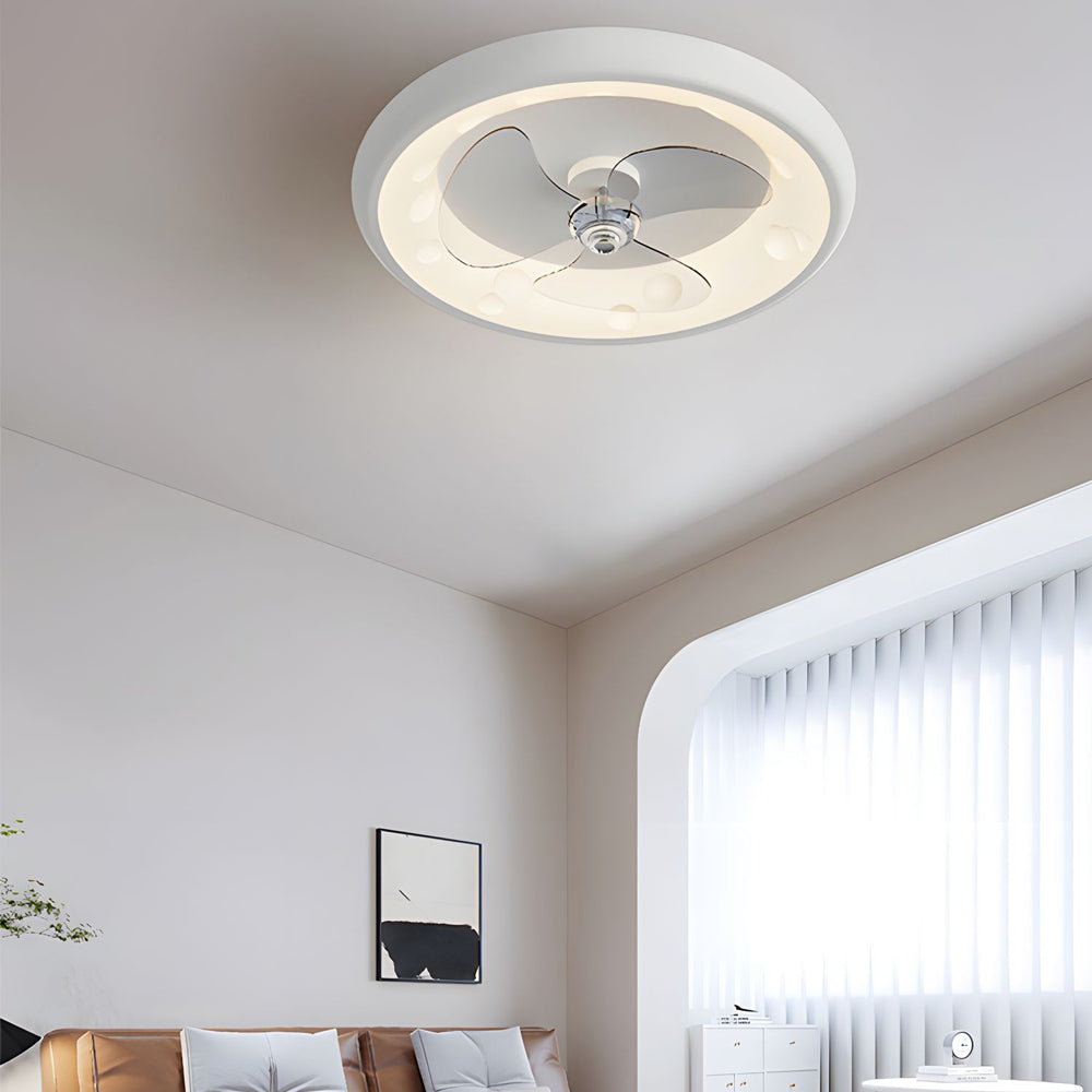 Remote Controlled Modern 4 Speed Led Ceiling Fan Lamp 3 Blades