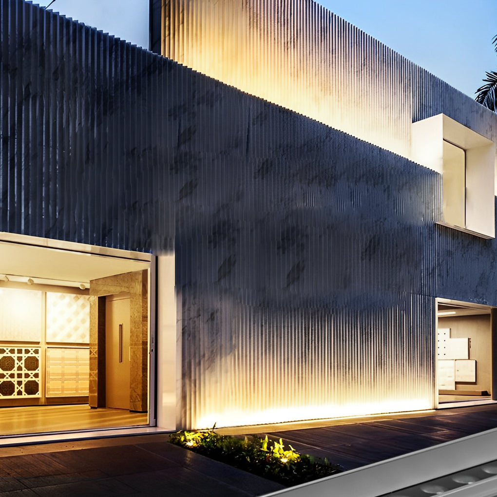 Linear Up Led Outdoor Wall Washer Lights Wall Landscape Lamp With Baffle