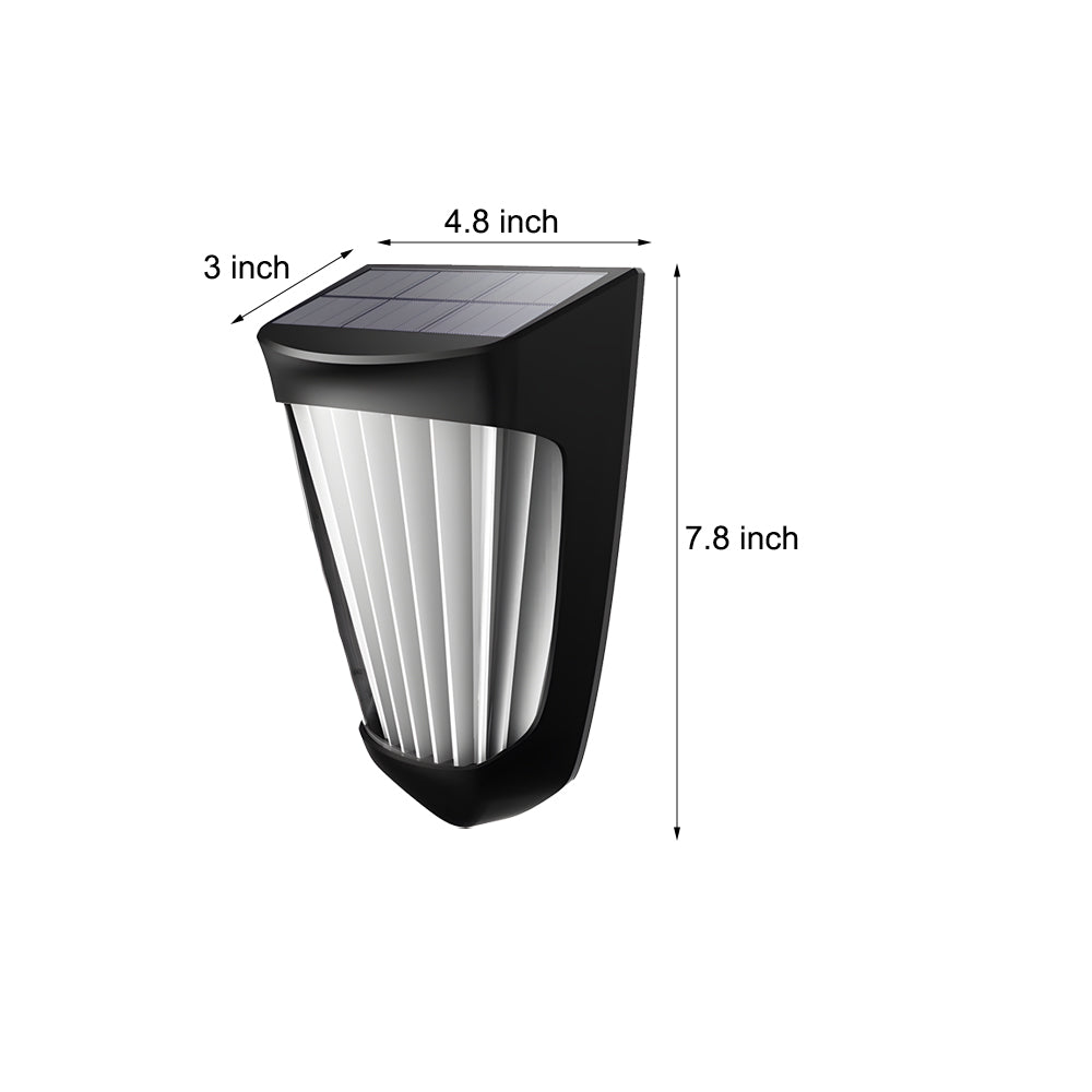 2Pcs Outdoor 10 Led Solar Fence Lights Waterproof