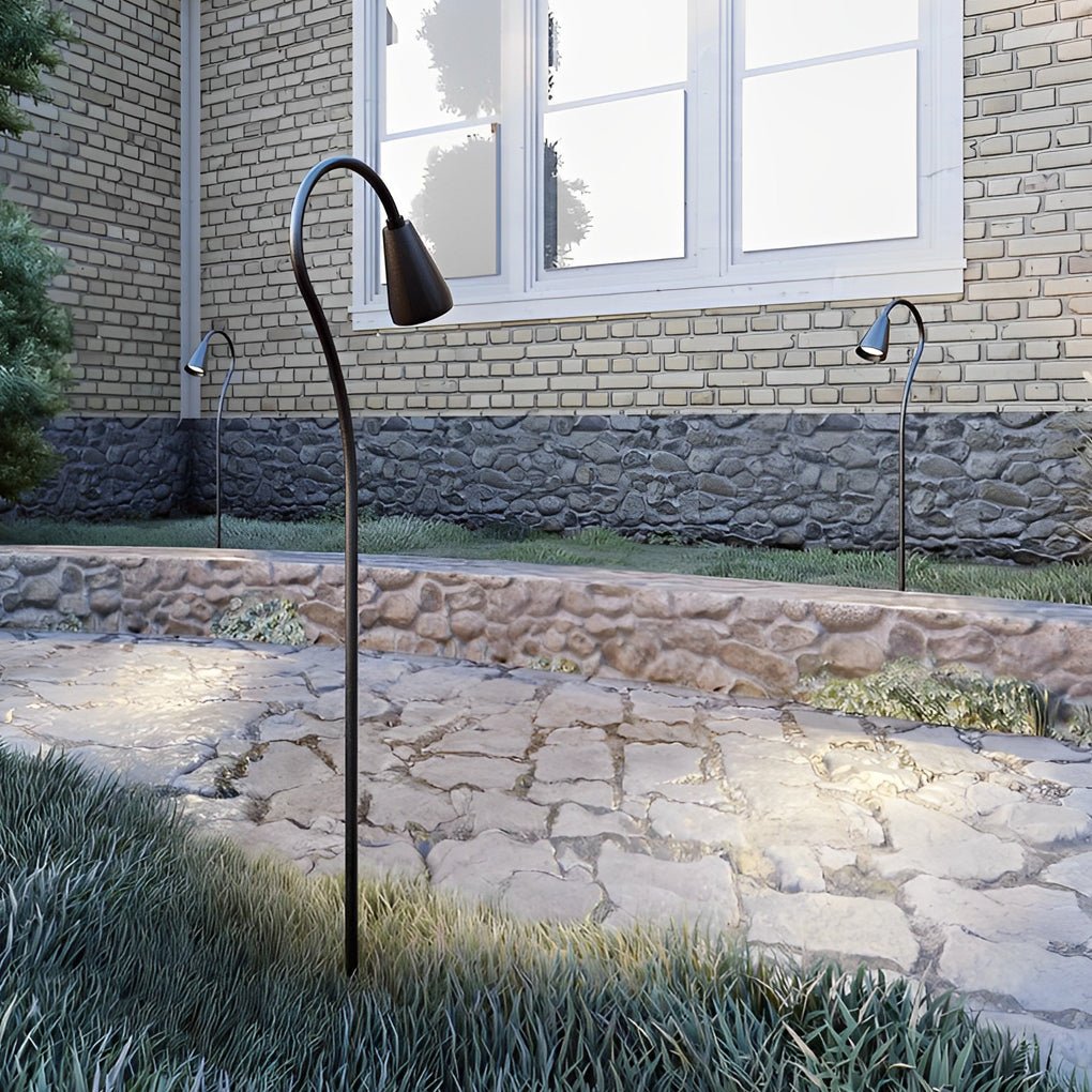 Arched Gooseneck Pathway Lights – Waterproof LED COB Outdoor Landscape Lighting