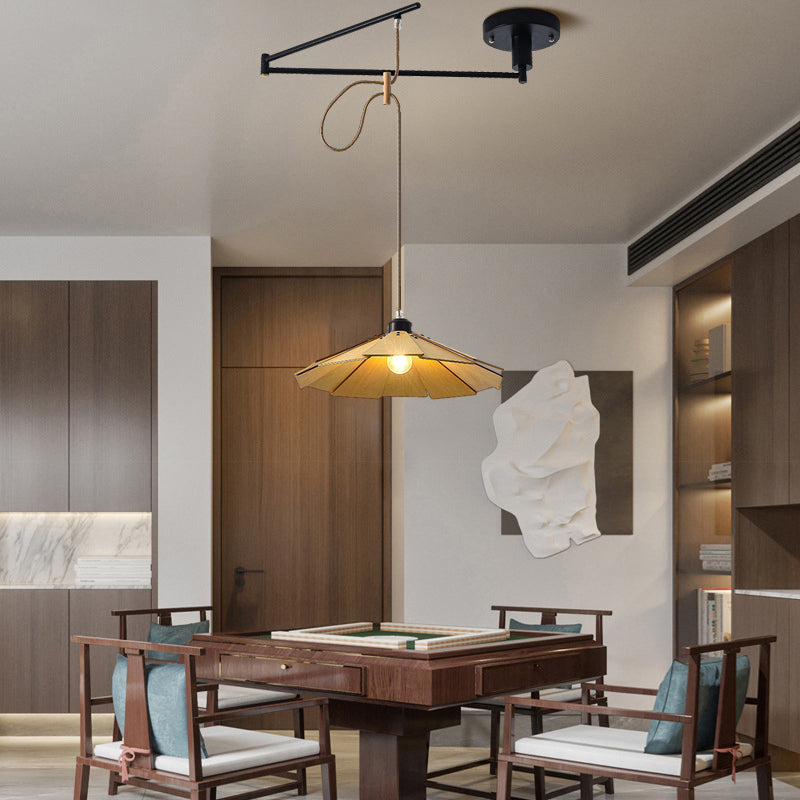 Wood Swing Arm Modern Chandelier Li002610
