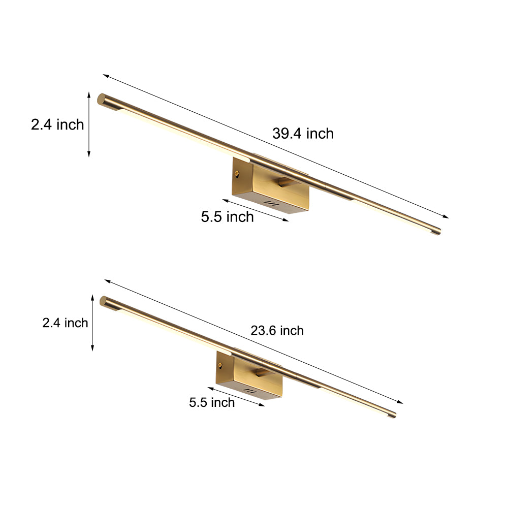 Modern Gold Led Bathroom Vanity Light