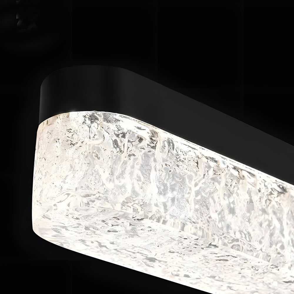 1 Light 47 24 In Island Light Dimmable Black Linear Pendant Light