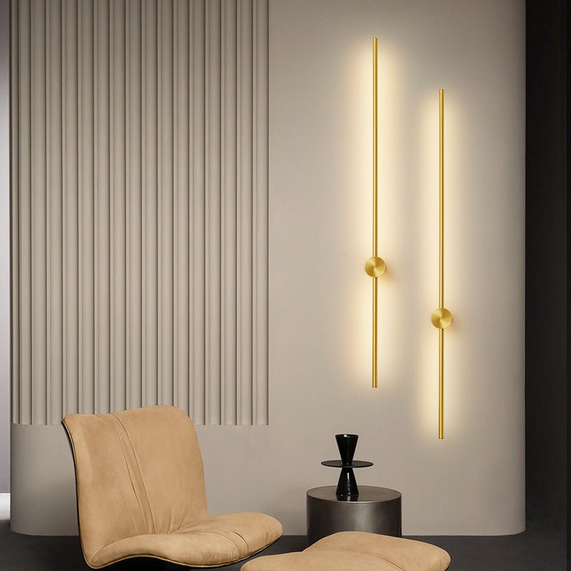 Luma Rod Portable Rechargeable Wall Sconce – Cordless Brass LED Light