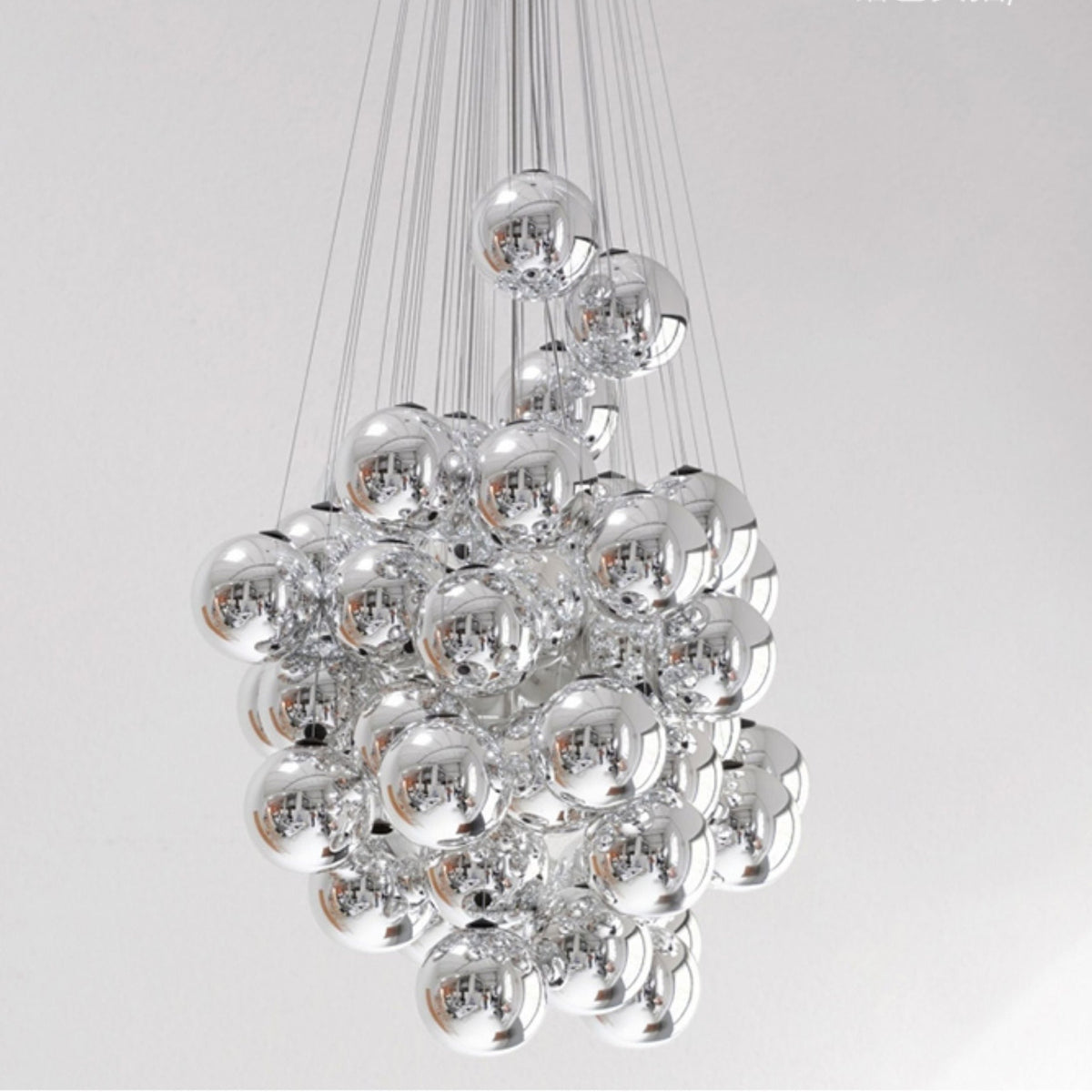 Cumulus Cascade Chandelier — Modern Glass Sphere Pendant Light