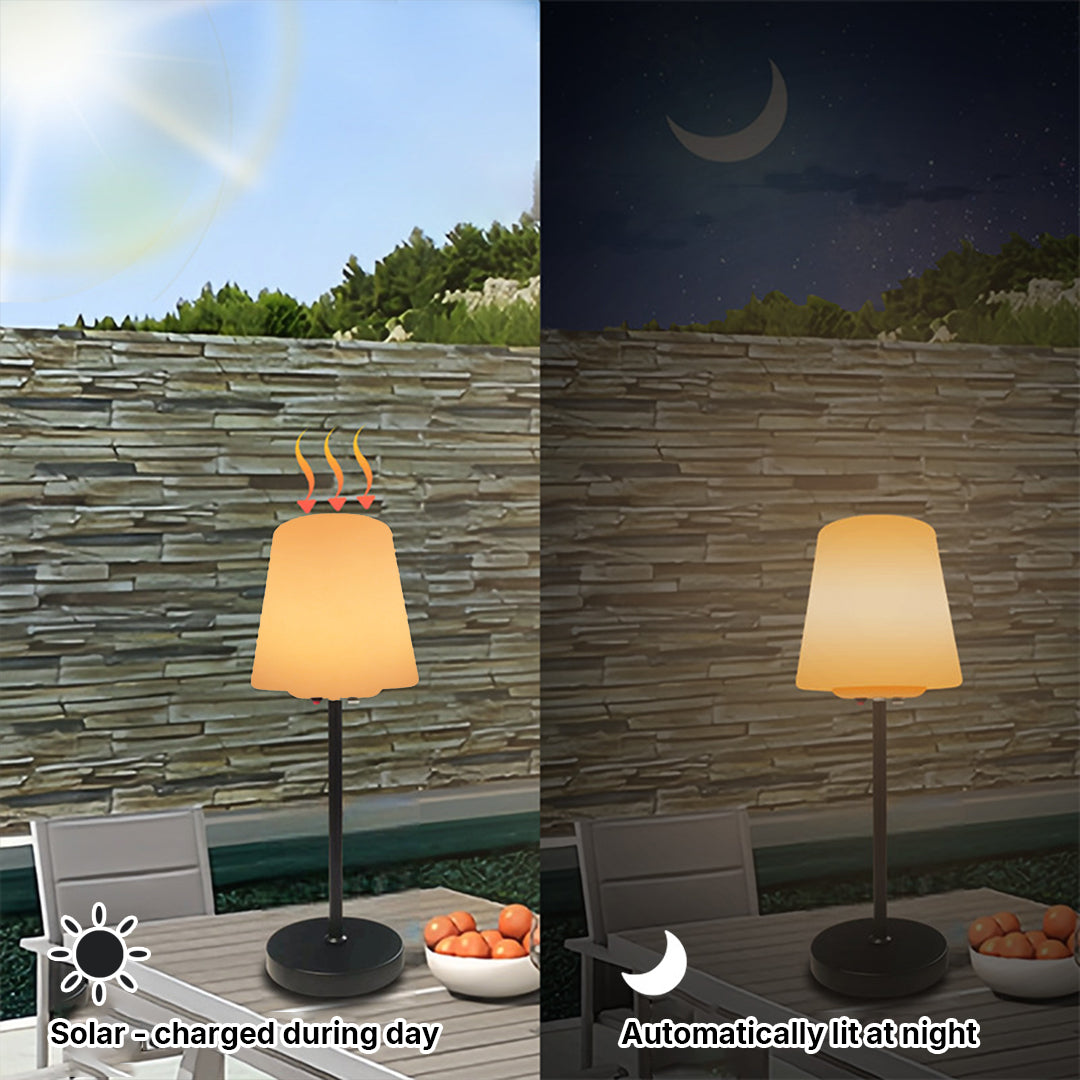 Aurelia Solar Table Lamp with Remote Control – Modern Minimalist LED