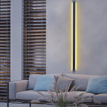 Linear LED Outdoor Wall Light in Matte Black, Waterproof Architectural Exterior Fixture