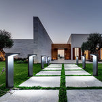 L-Shaped Solar LED Bollard Light in Black for Pathways and Gardens