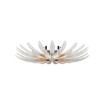 Aurelia Glass Petal Flush Mount Ceiling Light in Chrome