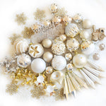 Champagne Gold Christmas Ornament Set – 70 Piece Festive Tree Décor Collection