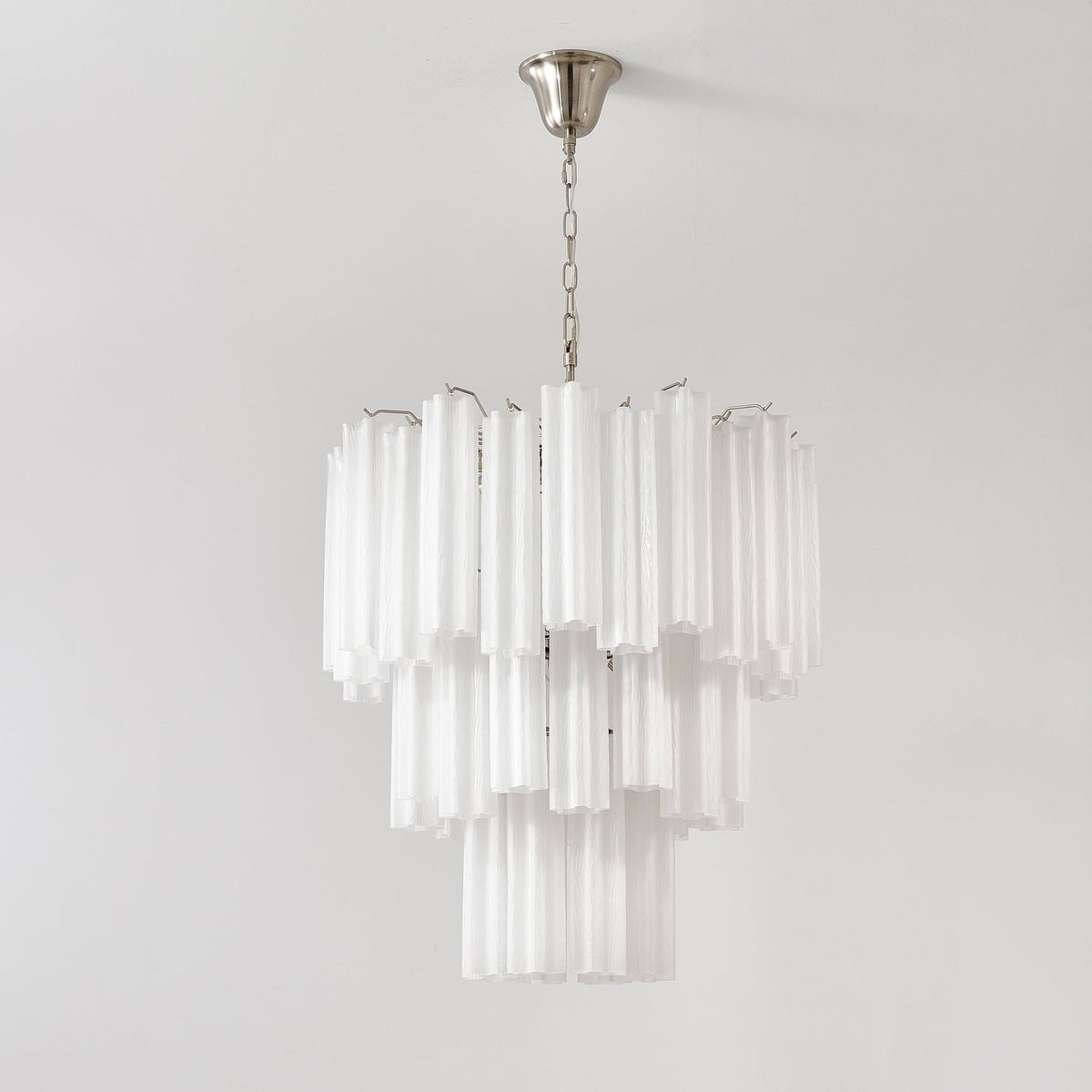Frosted Mist Glass Tube Chandelier for Modern Interiors