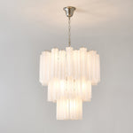 Frosted Mist Glass Tube Chandelier for Modern Interiors