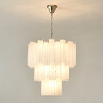 Frosted Mist Glass Tube Chandelier for Modern Interiors
