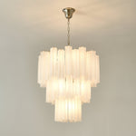 Frosted Mist Glass Tube Chandelier for Modern Interiors