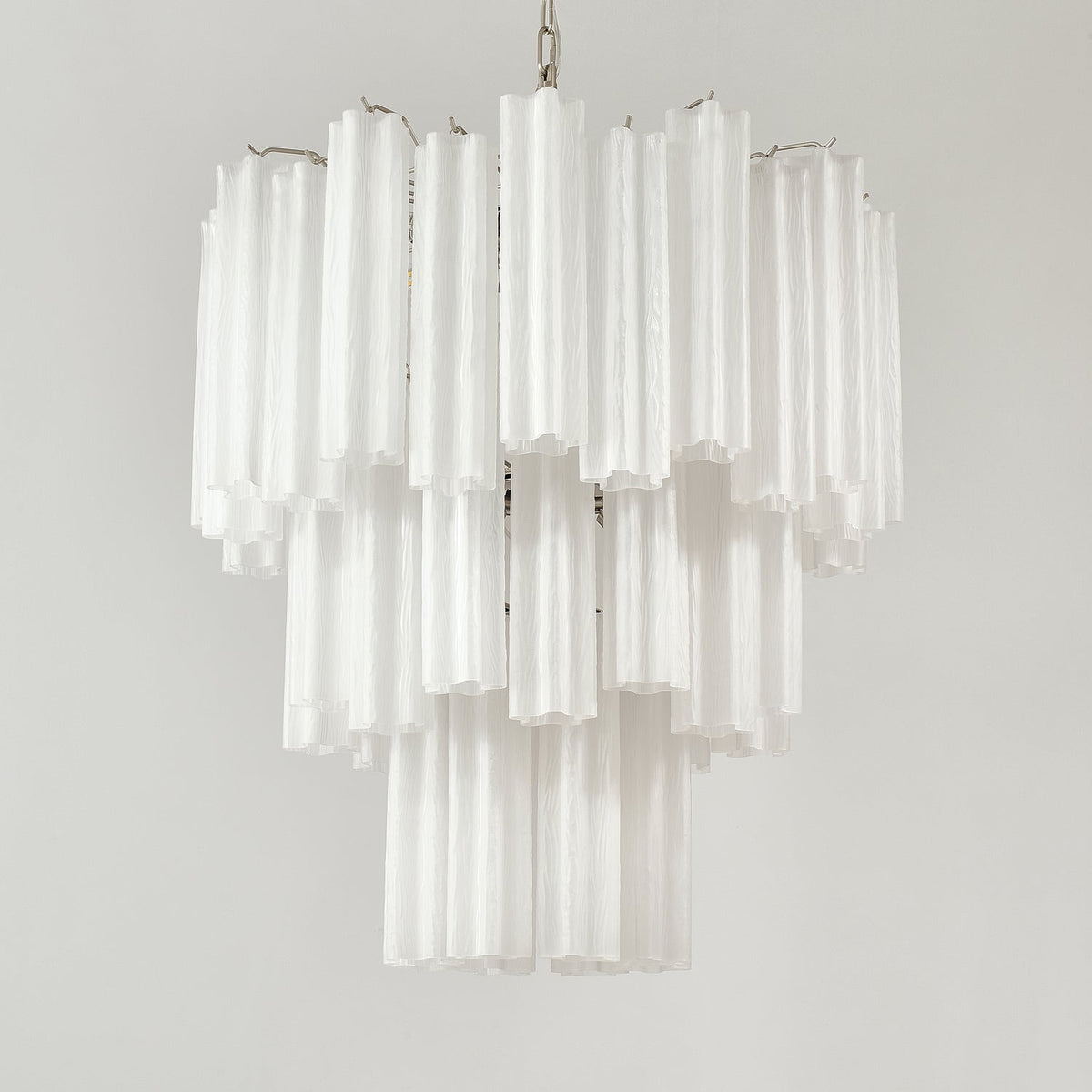 Frosted Mist Glass Tube Chandelier for Modern Interiors