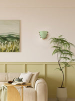 Velora Sculptural Wall Sconce in Matte Gold with Glass Shade
