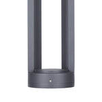 Modern Outdoor Bollard Light – Sand Gray Die-Cast Aluminum Garden Lamp