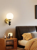 Elodie Globe Wall Sconce — Modern Brass & Glass Wall Light for Bedroom, Living Room
