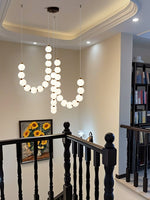 Thalorin LED Pendant Light – Modern Cascading Orb Chandelier for Dining & Living Spaces