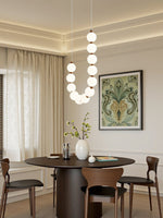Thalorin LED Pendant Light – Modern Cascading Orb Chandelier for Dining & Living Spaces