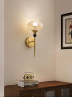Isabelle Ribbed Glass Wall Sconce in Gold or Black