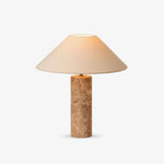 Alba Stone Table Lamp – Marble Base with Fabric Shade for Modern Interiors