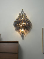 Sorrento Wall Sconce in Brass with Multicolored Glass Shades