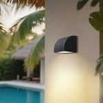 Geometric Outdoor Wall Sconce with Directional LED Light