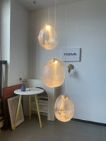 Liquid Glass Stone Pendant Light – Sculptural Blown Glass Chandelier