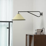 Vellora Swing Wall Lamp – Modern Articulating Sconce with Fabric Shade