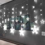 Stellar Cascade LED Curtain Lights – 8.2ft Acrylic Star String Lighting for Indoor & Outdoor Ambiance