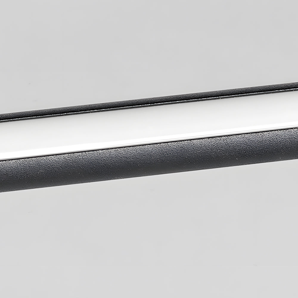 Black Long Vertical Linear Led Pendant Light