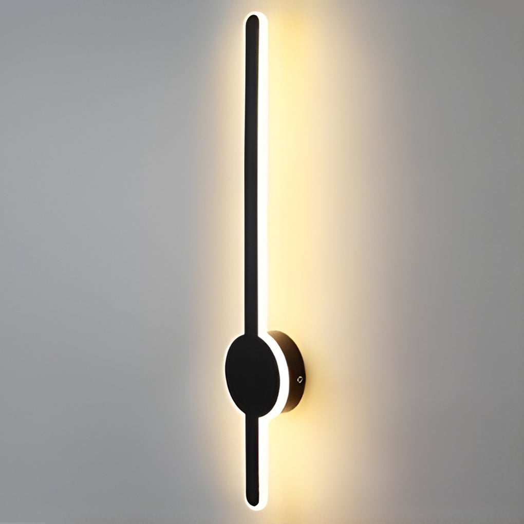 Modern LED Wall Sconce with Black, Gold, or White Hardware