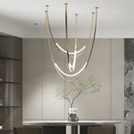 1 3 Leather Belts Led Pendant Light Modern Led Staircase Chandelier