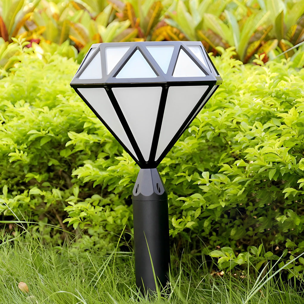Geometric Black Modern Lawn Lamp Ha077226
